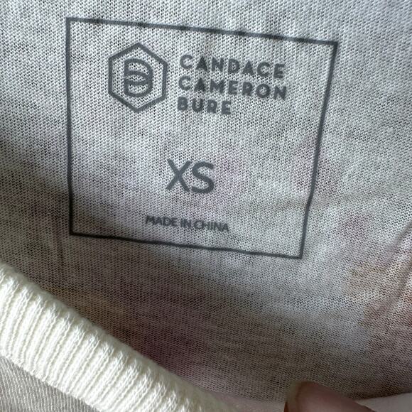 NEW Candace Cameron Bure QVC Pressed Floral Graphic Long Sleeve Tee XS Soft - Picture 7 of 7